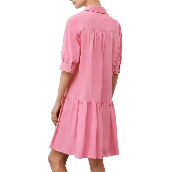 MARELLA BY MAX MARA Women’s Size 2 Pink Summer Collared Shirt Dress Cotton NEW - Picture 3 of 16